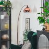 Baloca Staande lamp, Booglampen Koperkleurig, Zwart, 1-licht