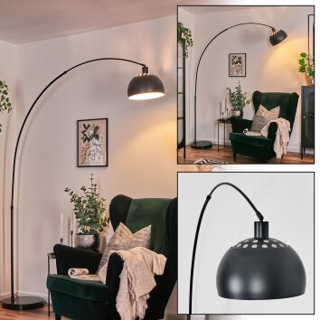 Baloca Staande lamp, Booglampen Zwart, 1-licht