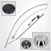 Baloca Staande lamp, Booglampen Nikkel mat, Zwart, 1-licht