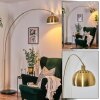 Baloca Staande lamp, Booglampen Goud, Zwart, 1-licht