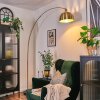 Baloca Staande lamp, Booglampen Goud, Zwart, 1-licht