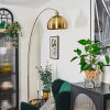 Baloca Staande lamp, Booglampen Goud, Zwart, 1-licht