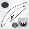 Baloca Staande lamp, Booglampen Chroom, Zwart, 1-licht