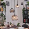 Koyoto Hanglamp, Kogellampje, Hanglamp Amber, Duidelijk, Rookkleurig, 3-lichts