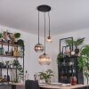 Koyoto Hanglamp, Kogellampje, Hanglamp Amber, Duidelijk, Rookkleurig, 3-lichts