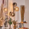 Chehalis Kogellampje, Wandlamp Amber, Rookkleurig, 3-lichts