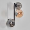 Chehalis Kogellampje, Wandlamp Amber, Rookkleurig, 3-lichts