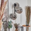 Chehalis Kogellampje, Wandlamp Rookkleurig, 3-lichts