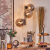 Chehalis Kogellampje, Wandlamp Rookkleurig, 3-lichts