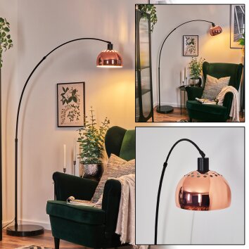Baloca Staande lamp, Booglampen Zwart, 1-licht