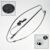 Baloca Staande lamp, Booglampen Chroom, Zwart, 1-licht