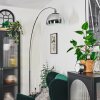Baloca Staande lamp, Booglampen Chroom, Zwart, 1-licht