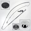 Baloca Staande lamp, Booglampen Chroom, Zwart, 1-licht