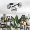 Chehalis Plafondlamp, Kogellampje Duidelijk, Rookkleurig, 3-lichts