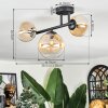 Chehalis Plafondlamp, Kogellampje Amber, Duidelijk, 3-lichts