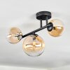 Chehalis Plafondlamp, Kogellampje Amber, Duidelijk, 3-lichts