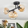 Chehalis Plafondlamp, Kogellampje Amber, Duidelijk, 3-lichts