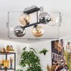 Gastor Plafondlamp, Kogellampje Amber, Duidelijk, Rookkleurig, 6-lichts