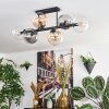 Gastor Plafondlamp, Kogellampje Amber, Duidelijk, Rookkleurig, 6-lichts