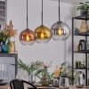 Koyoto Hanglamp, Kogellampje, Hanglamp Chroom, Goud, Duidelijk, Koperkleurig, Rookkleurig, 3-lichts