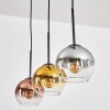 Koyoto Hanglamp, Kogellampje, Hanglamp Chroom, Goud, Duidelijk, Koperkleurig, Rookkleurig, 3-lichts