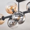 Gastor Plafondlamp, Kogellampje Amber, Duidelijk, Rookkleurig, 8-lichts