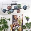 Koyoto Plafondlamp, Kogellampje Blauw, Groen, Koperkleurig, 8-lichts