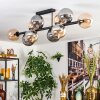 Gastor Plafondlamp, Kogellampje Amber, Rookkleurig, 10-lichts