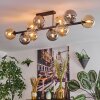 Gastor Plafondlamp, Kogellampje Amber, Rookkleurig, 10-lichts