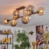 Gastor Plafondlamp, Kogellampje Amber, Rookkleurig, 10-lichts