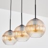 Koyoto Hanglamp, Kogellampje, Hanglamp Amber, Duidelijk, 3-lichts