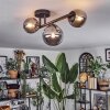 Chehalis Plafondlamp, Kogellampje Rookkleurig, 3-lichts