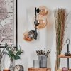 Chehalis Kogellampje, Wandlamp Amber, 3-lichts
