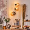Chehalis Kogellampje, Wandlamp Amber, 3-lichts