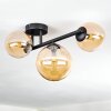 Chehalis Plafondlamp, Kogellampje Amber, 3-lichts