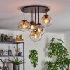 Gastor Plafondlamp, Kogellampje 45 cm Amber, Duidelijk, Rookkleurig, 5-lichts