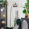 Baloca Staande lamp, Booglampen Nikkel mat, Zwart, 1-licht