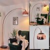 Baloca Staande lamp, Booglampen Koperkleurig, Zwart, 1-licht