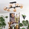 Gastor Plafondlamp, Kogellampje Amber, 6-lichts
