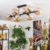 Gastor Plafondlamp, Kogellampje Amber, 8-lichts