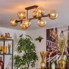 Gastor Plafondlamp, Kogellampje Amber, 8-lichts