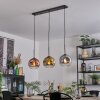 Ripoll Hanglamp, Kogellampje, Hanglamp Goud, Duidelijk, Koperkleurig, Rookkleurig, 3-lichts