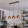 Koyoto Hanglamp, Kogellampje, Hanglamp Duidelijk, Koperkleurig, 3-lichts