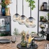 Ripoll Hanglamp, Kogellampje, Hanglamp Amber, Duidelijk, 3-lichts