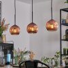 Ripoll Hanglamp, Kogellampje, Hanglamp Koperkleurig, 3-lichts