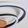 Rapoila Plafondlamp LED houtlook, Zwart, 1-licht