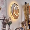 Rapoila Wandlamp LED houtlook, Zwart, 1-licht