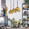 Koyoto Hanglamp, Kogellampje, Hanglamp Goud, Duidelijk, 3-lichts