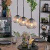 Koyoto Hanglamp, Kogellampje, Hanglamp Amber, Duidelijk, 3-lichts