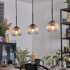 Koyoto Hanglamp, Kogellampje, Hanglamp Amber, Duidelijk, 3-lichts